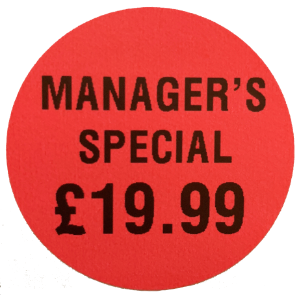 Managers Special Label